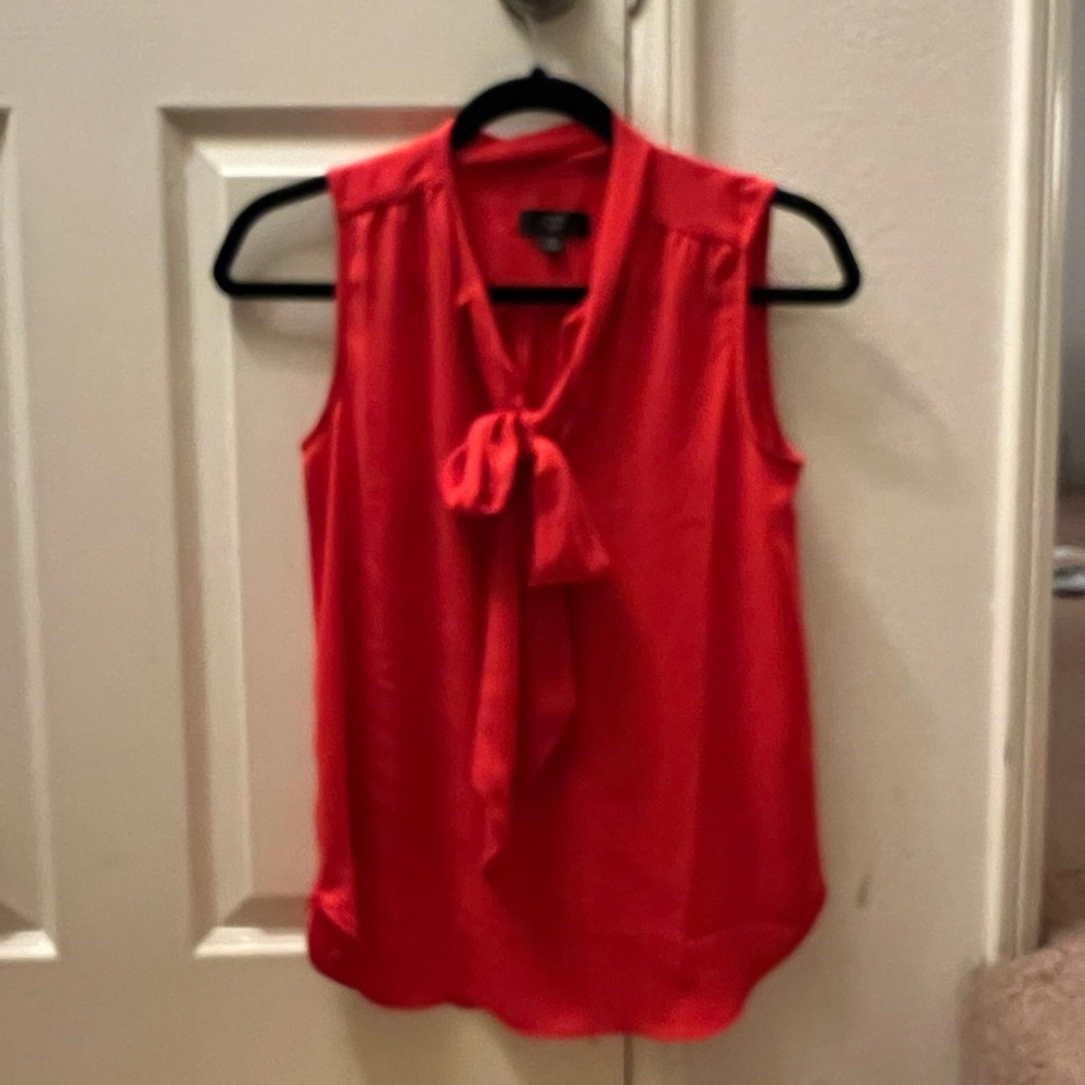 J Crew tie neck top